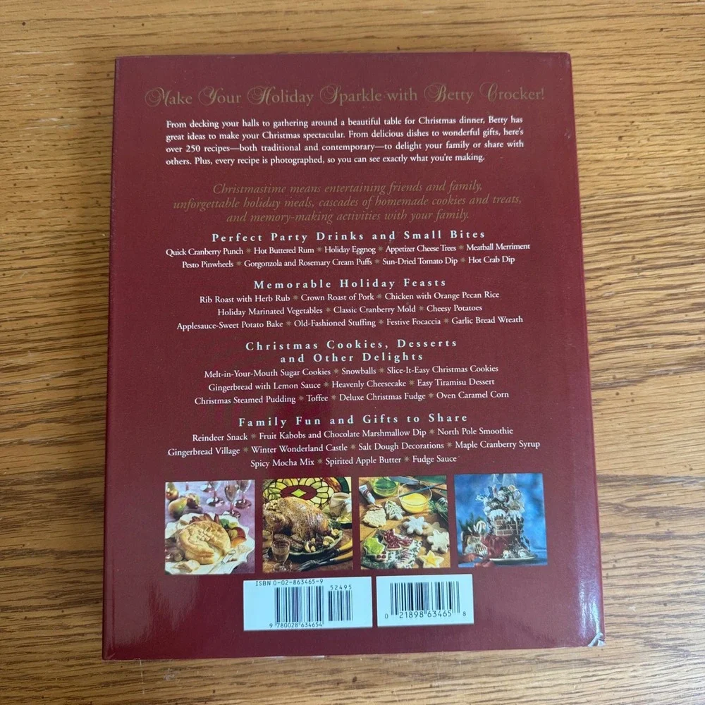 Betty Crocker's‎ Best Christmas Cookbook Hardcover Holiday Recipes 1999 Edition